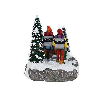 St. Nicholas Square Village Winter Hike Figurine Table Decor