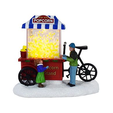 St. Nicholas Square Village Popcorn Cart Table Decor