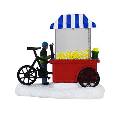 St. Nicholas Square Village Popcorn Cart Table Decor