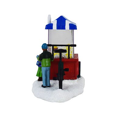 St. Nicholas Square Village Popcorn Cart Table Decor
