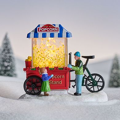 St. Nicholas Square Village Popcorn Cart Table Decor