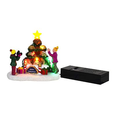 St. Nicholas Square Village Festive Dog House Outdoor Decor