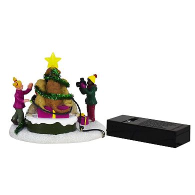 St. Nicholas Square Village Festive Dog House Outdoor Decor