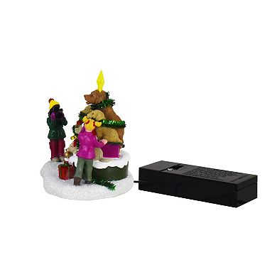 St. Nicholas Square Village Festive Dog House Outdoor Decor