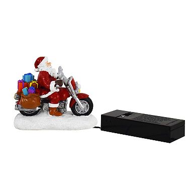St. Nicholas Square Village Biker Santa Figurine Table Decor