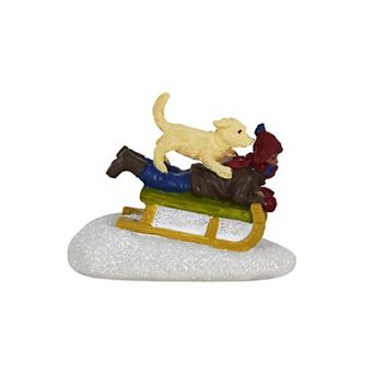 St. Nicholas Square® Village Sledding Fun Figurine Table Decor
