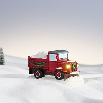 St. Nicholas Square® Village Snowplow Truck with Light Table Decor