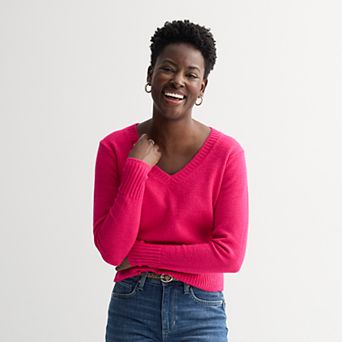 Petite Sonoma Goods For Life® Lightweight V-Neck Sweater