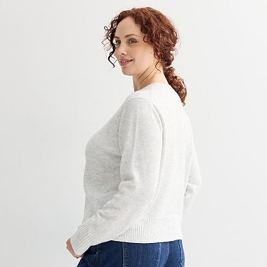 Women's Plus Sonoma Goods For Life Lightweight Crewneck Sweater