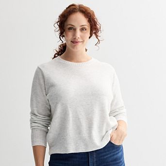 Plus Size Sonoma Goods For Life® Lightweight Crewneck Sweater