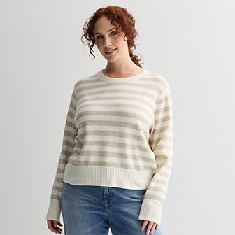 Plus Size Sonoma Goods For Life® Lightweight Crewneck Sweater