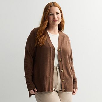 Plus Size Sonoma Goods For Life® Lightweight Longline Cardigan