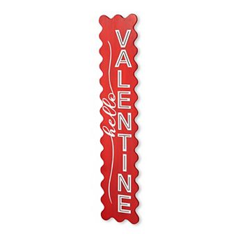 Glitzhome 39.25"H Valentine's Wooden HELLO VALENTINE Porch Decor with 3D letters