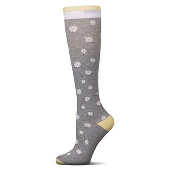 Daisies Cotton Blend 15-20 mmHg Graduated Compression Socks