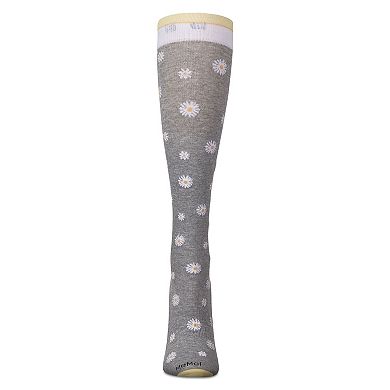 Daisies Cotton Blend 15-20 mmHg Graduated Compression Socks