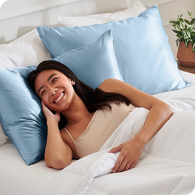 Satin Zipper Closure Pillowcase Set