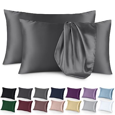 Satin Zipper Closure Pillowcase Set