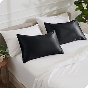 Satin Zipper Closure Pillowcase Set