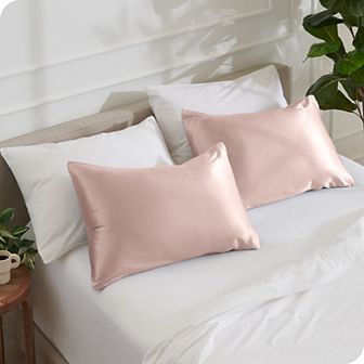 Satin Zipper Closure Pillowcase Set