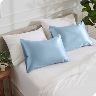 Satin Zipper Closure Pillowcase Set