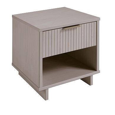 MANHATTAN COMFORT Granville Modern 1-Drawer Solid Wood Nightstand 2-piece Set