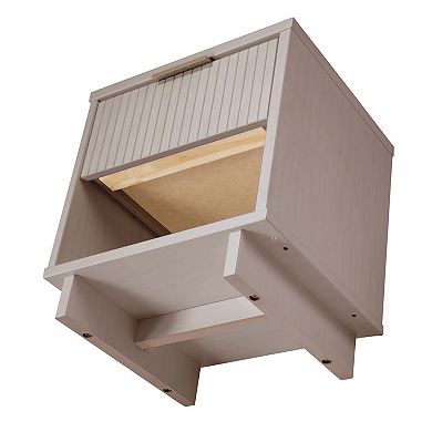 MANHATTAN COMFORT Granville Modern 1-Drawer Solid Wood Nightstand 2-piece Set