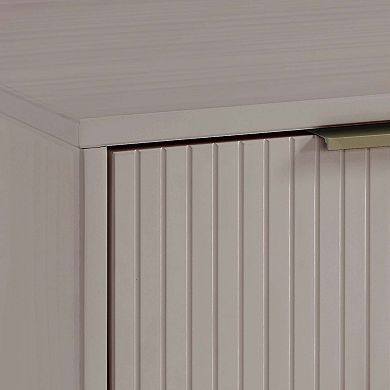 MANHATTAN COMFORT Granville Modern 1-Drawer Solid Wood Nightstand 2-piece Set