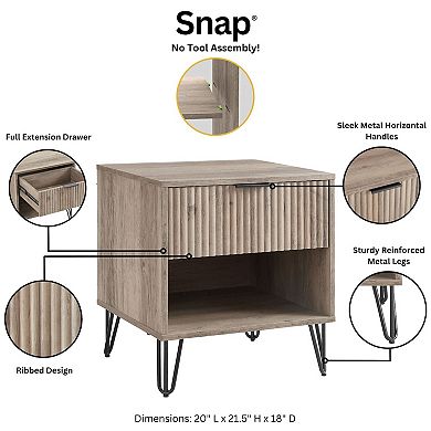 MANHATTAN COMFORT Dumbo Modern 1-Drawer Nightstand