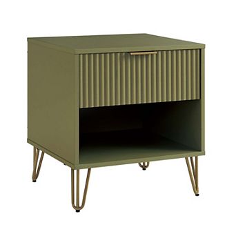 MANHATTAN COMFORT Dumbo Modern 1-Drawer Nightstand