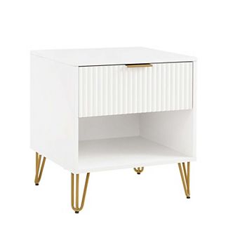 MANHATTAN COMFORT Dumbo Modern 1-Drawer Nightstand