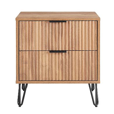 MANHATTAN COMFORT Dumbo Modern 2-Drawer Nightstand