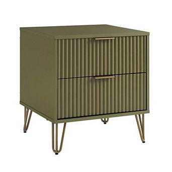 MANHATTAN COMFORT Dumbo Modern 2-Drawer Nightstand