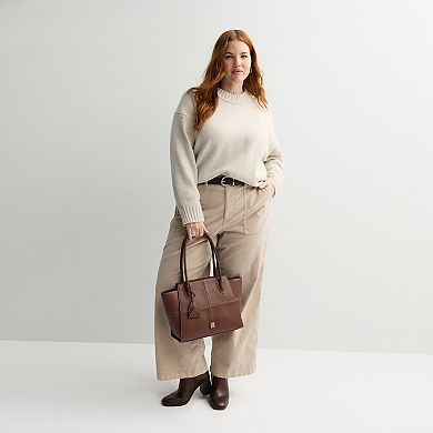 Plus Size Sonoma Goods For Life® Cozy Crew Neck Pullover Sweater