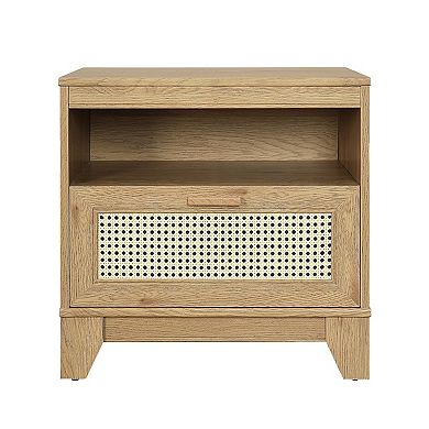 MANHATTAN COMFORT Sheridan Modern Cane Nightstand