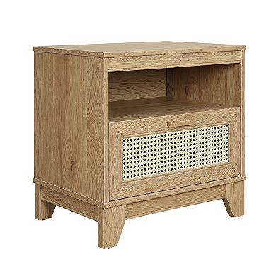 MANHATTAN COMFORT Sheridan Modern Cane Nightstand 2-piece Set