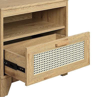 MANHATTAN COMFORT Sheridan Modern Cane Nightstand 2-piece Set