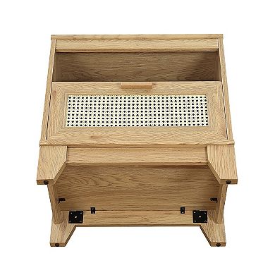 MANHATTAN COMFORT Sheridan Modern Cane Nightstand 2-piece Set