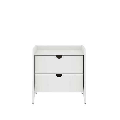 MANHATTAN COMFORT Coney Mid-Century Modern 2-Drawer Nightstand