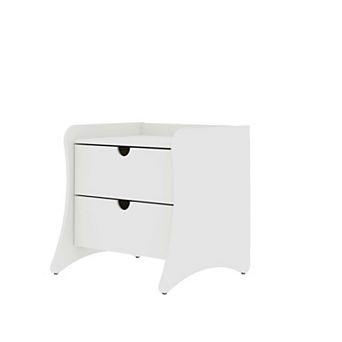 MANHATTAN COMFORT Coney Mid-Century Modern 2-Drawer Nightstand