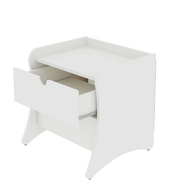 MANHATTAN COMFORT Coney Mid-Century Modern 2-Drawer Nightstand 2-piece Set