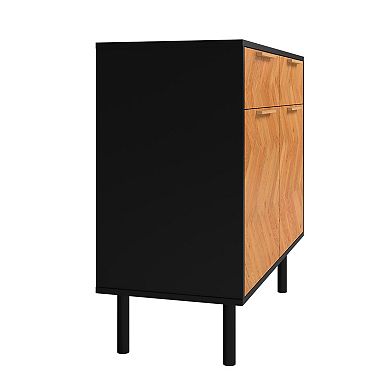 MANHATTAN COMFORT Liam Mid-Century Modern 4-Shelf Sideboard