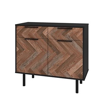 MANHATTAN COMFORT Liam Mid-Century Modern 4-Shelf Sideboard