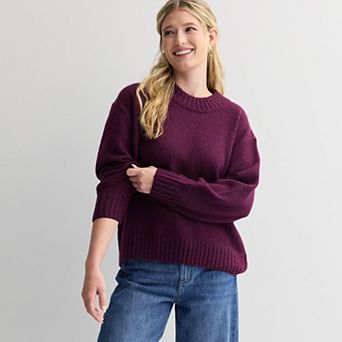 Women's Sonoma Goods For Life® Cozy Crew Neck Pullover Sweater