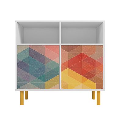 MANHATTAN COMFORT Retro Mid-Century Modern 6-Shelf Sideboard