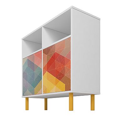 MANHATTAN COMFORT Retro Mid-Century Modern 6-Shelf Sideboard