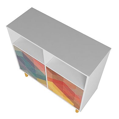 MANHATTAN COMFORT Retro Mid-Century Modern 6-Shelf Sideboard