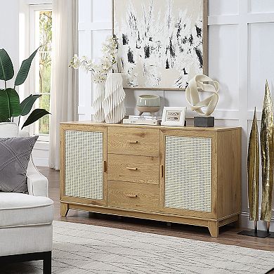 MANHATTAN COMFORT Sheridan Modern Cane Sideboard