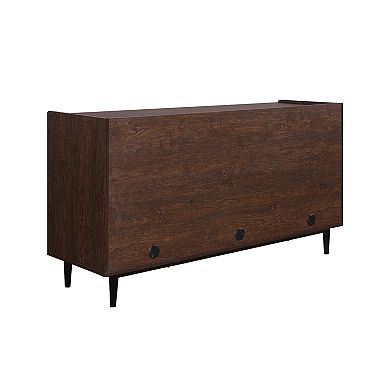 MANHATTAN COMFORT Duane Modern 7-Shelf Ribbed Sideboard