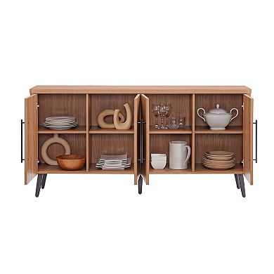 MANHATTAN COMFORT Jodie Mid-Century Modern 8-Shelf Sideboard