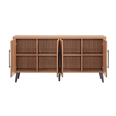 MANHATTAN COMFORT Jodie Mid-Century Modern 8-Shelf Sideboard